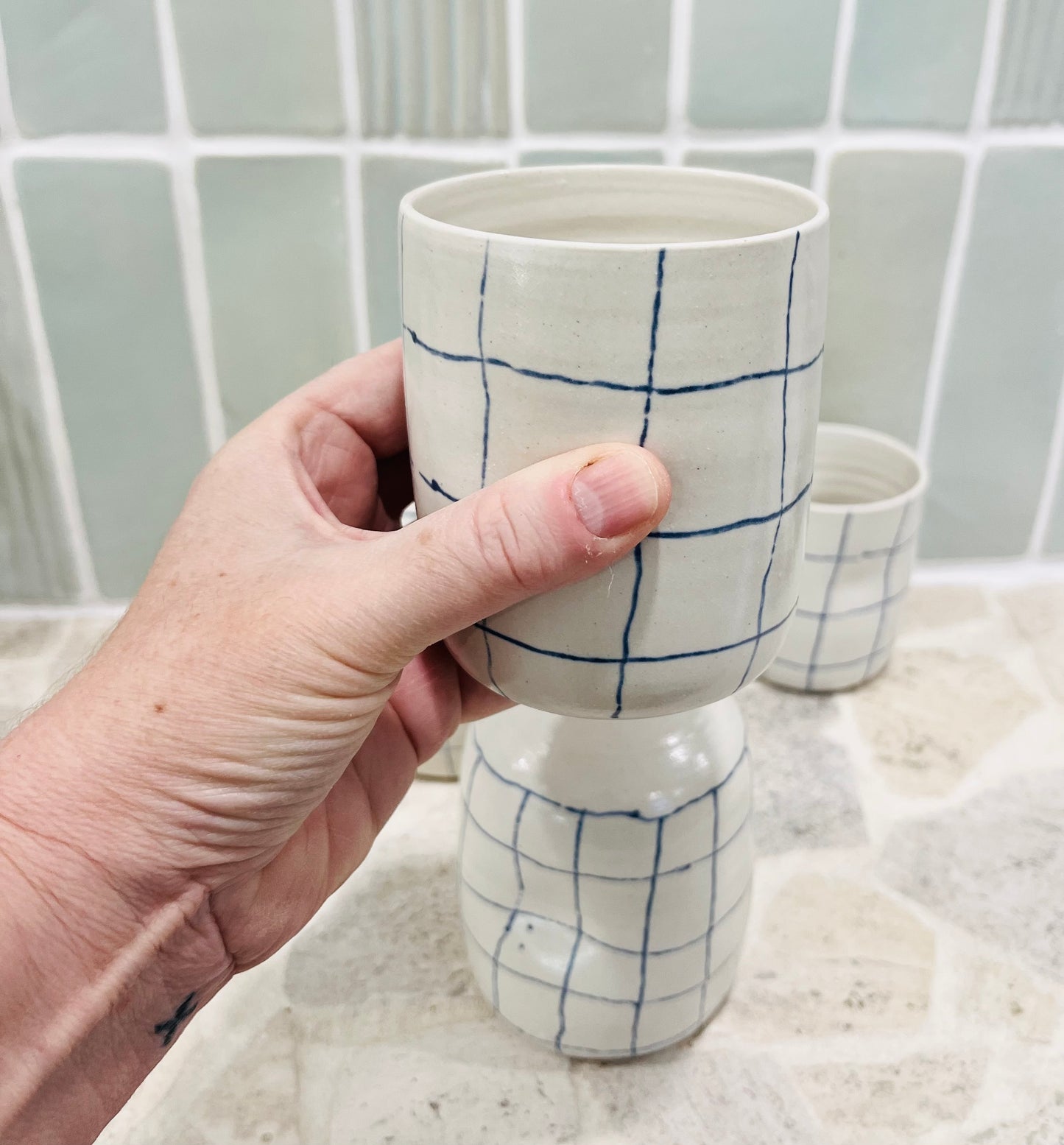 Grid Dimple Tumbler