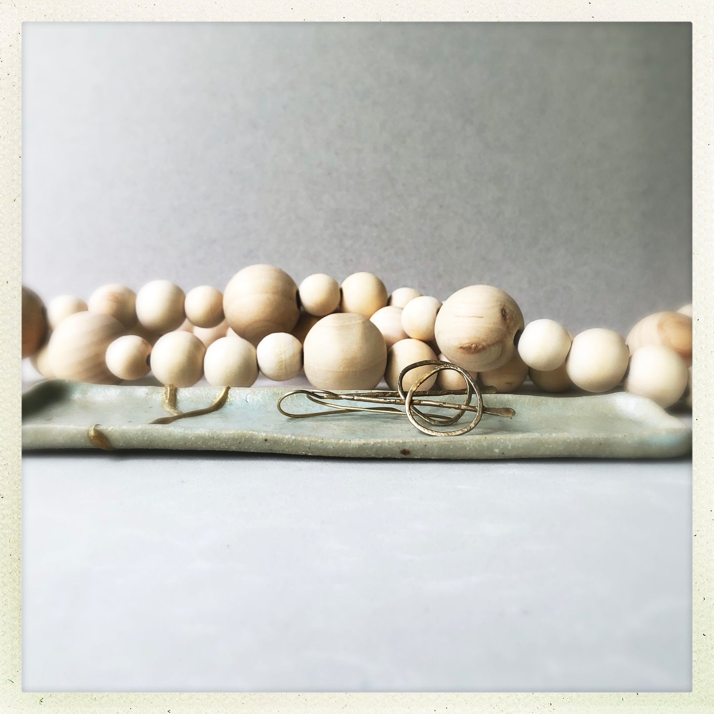 Green Tea Long Kintsugi Dish