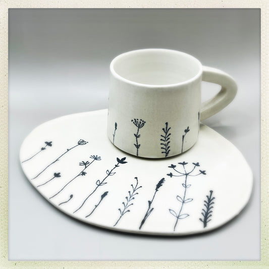 All The Flowers Cup & Plate