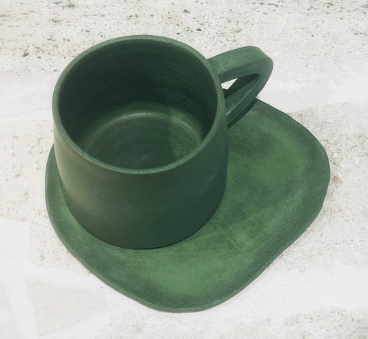 Moss Cup & Plate Set